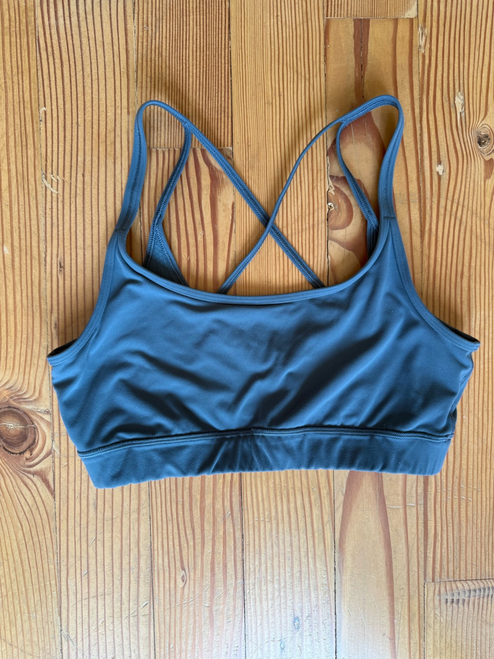 Vuori Slate Blue Strappy Sports Bra